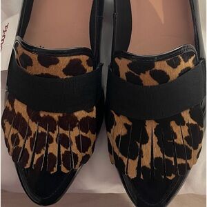 Kate Spade Leopard Print Black Patent Leather new with tag size 9 flats